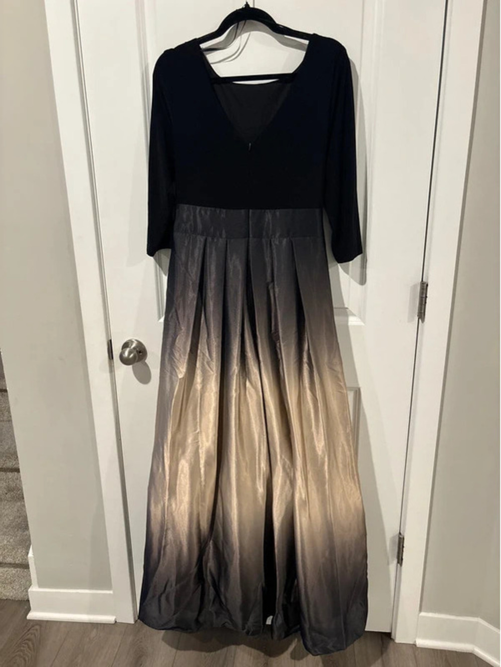 Long Satin Ombre Dress - Picture 11 of 13